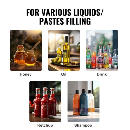Pneumatic Paste Liquid Filling Machine 550ml Bottle Filler Bottle Filling