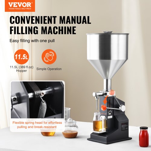 Manual Paste Liquid Filling Machine 5100ml Bottle Filler Adjustable