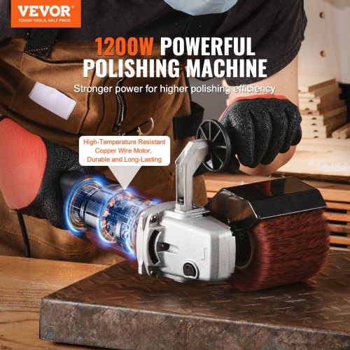 Burnishing Polishing Machine 1200W 6 Variable Speed Surface Conditioning