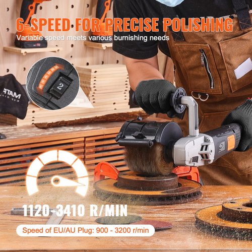 Burnishing Polishing Machine 1300W 6 Variable Speed Surface Conditioning