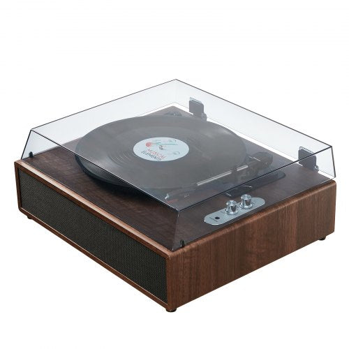 Vinyl Record Player 3Speed Belt Driven Turntable Player with Builtin 10W