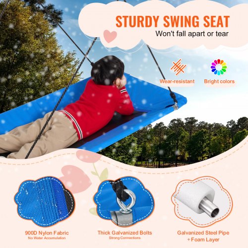 Platform Swing 60 Inch Platform Tree Swing for Kids and Adults 700lbs