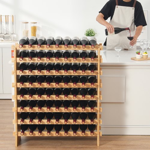 72 Bottle Upgrade Modular Wine Rack Continuously Store Pinot Bottles
