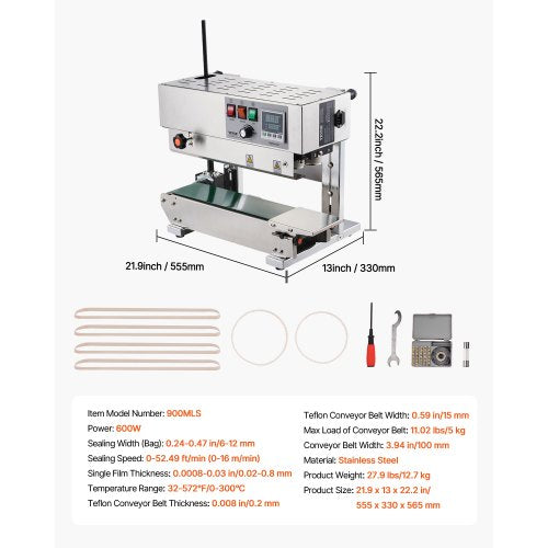 Continuous Bag Band Sealing Machine 024047 in612 mm Seal Width
