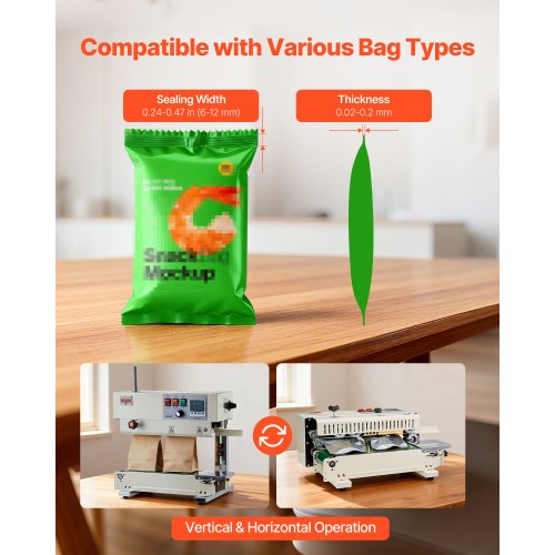 Continuous Bag Band Sealing Machine 024047 In Seal Width Vertical Sealer With