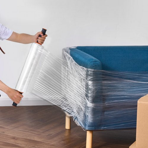Stretch Film 15 inches x 1200 feet 2 Pack 80 Gauge Industrial Strength