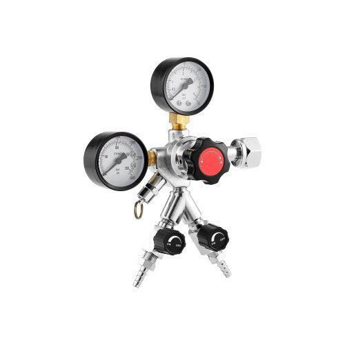 CO2 Regulator DualGauge DualValve Beer Keg Regulator60 PSI Adjustable