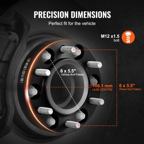 125 6x5 Wheel Spacers Wheel Adapters 6 Lug Forged Spacer 4 PCS Blue