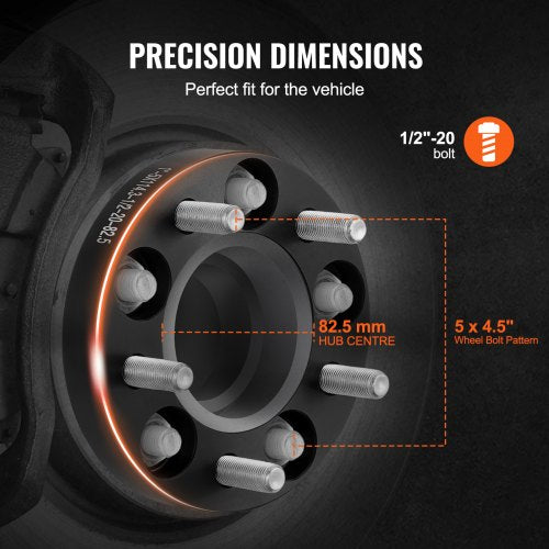 1 5x45 Wheel Spacers Wheel Adapters 5 Lug Forged Spacer 4 PCS Black