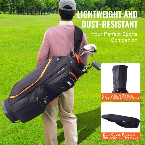 Golf Cart Bag with 14 Way Organizer Divider Top 36” 13 Pockets Premium Cart