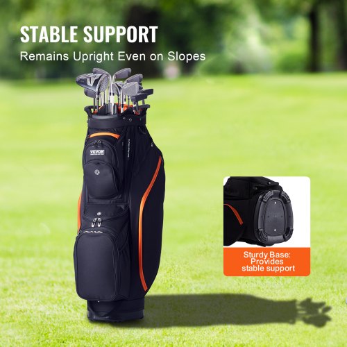 Golf Cart Bag with 14 Way Organizer Divider Top 36” 13 Pockets Premium Cart