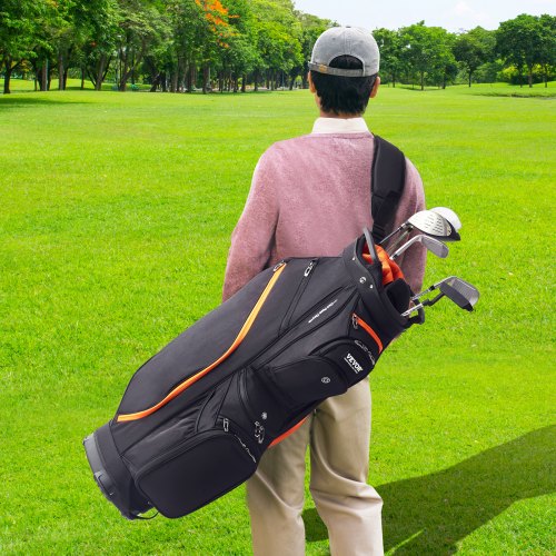 Golf Cart Bag with 14 Way Organizer Divider Top 36” 13 Pockets Premium Cart