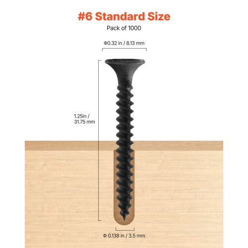 Screws 6 x 114 inch Length Drywall to Wood Collated Screw All Purpose