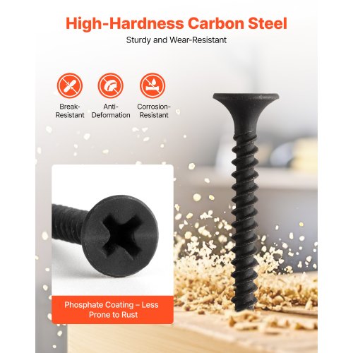 Screws 6 x 114 inch Length Drywall to Wood Collated Screw All Purpose