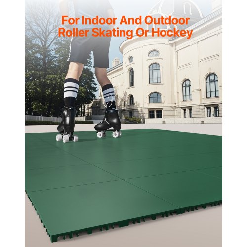 Dryland Tiles for Hockey Floor Mat 12 x 12 in 8 Pcs Interlocking Versatile