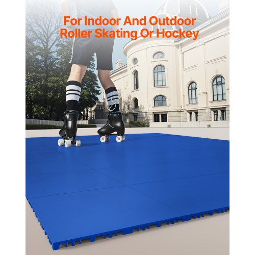 Dryland Tiles for Hockey Floor Mat 12 x 12 in 8 Pcs Interlocking Versatile