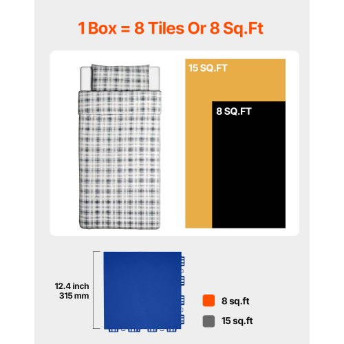 Dryland Tiles for Hockey Floor Mat 12 x 12 in 8 Pcs Interlocking Versatile