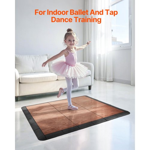 Dance Floor Tiles 124 x 12.4 in 25 Piece Interlocking Dance Flooring