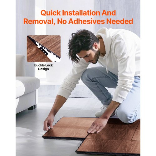 Dance Floor Tiles 124 x 12.4 in 25 Piece Interlocking Dance Flooring