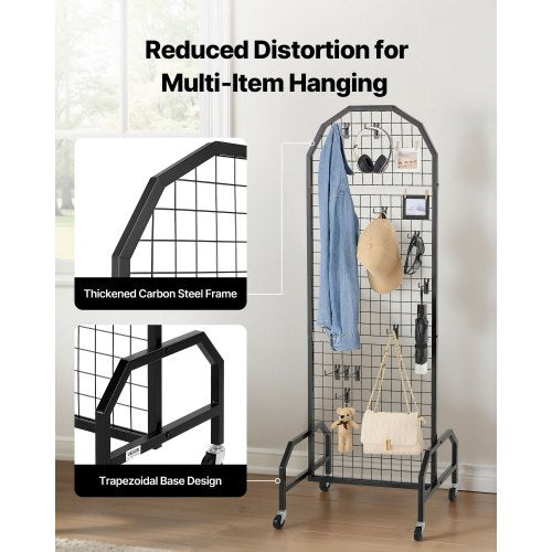 2 Packs Grid Wall Panels 19 x 5.4 ft Wire Grid Panels Display Rack