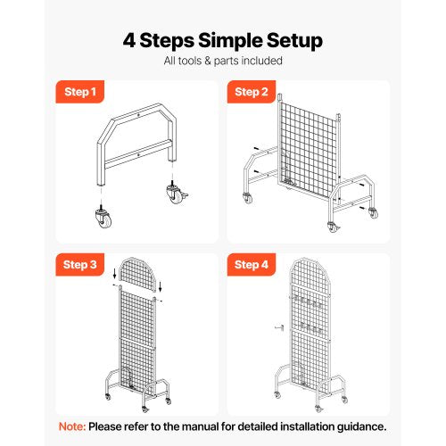 2 Packs Grid Wall Panels 19 x 5.4 ft Wire Grid Panels Display Rack