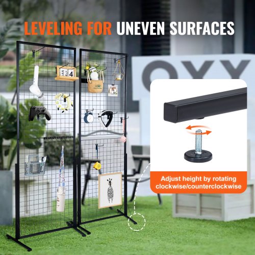 2 x 56 Grid Wall Panels Tower 2 Packs Wire Gridwall Display Racks with TBase