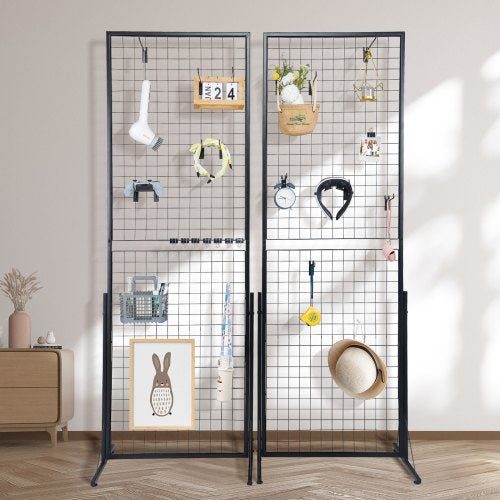 2 x 56 Grid Wall Panels Tower 2 Packs Wire Gridwall Display Racks with TBase