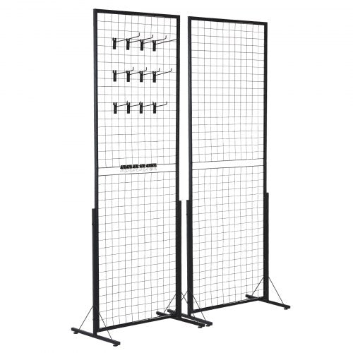 2 x 56 Grid Wall Panels Tower 2 Packs Wire Gridwall Display Racks with TBase
