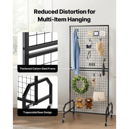 2 Packs Grid Wall Panels 29 x 5.9 ft Wire Grid Panels Display Rack