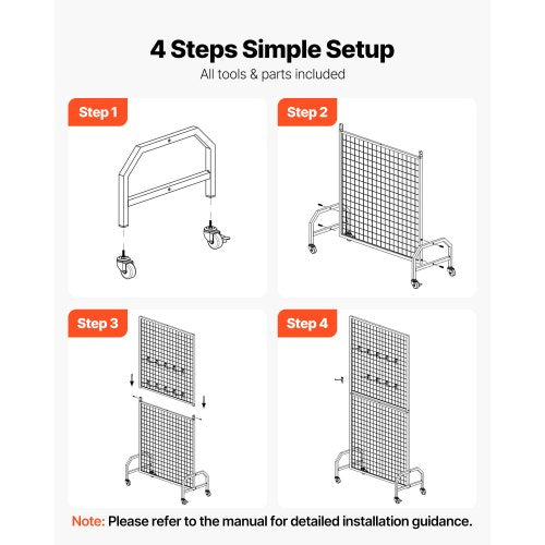 2 Packs Grid Wall Panels 29 x 5.9 ft Wire Grid Panels Display Rack