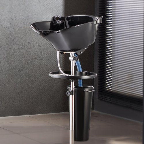 Portable Shampoo Bowl Deep Shampoo Sink with Adjustable Height Angle