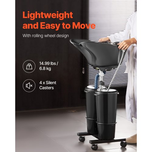 Portable Shampoo Bowl Shampoo Sink for Washing Hair with Electric Pump