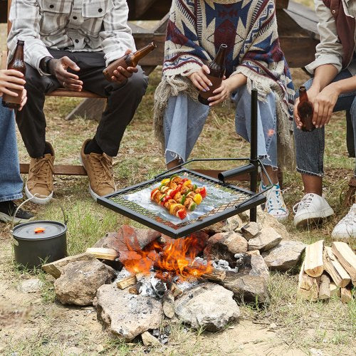 Swivel Campfire Grill Fire Pit Grill Grate over Fire Pits Heavy Duty Steel