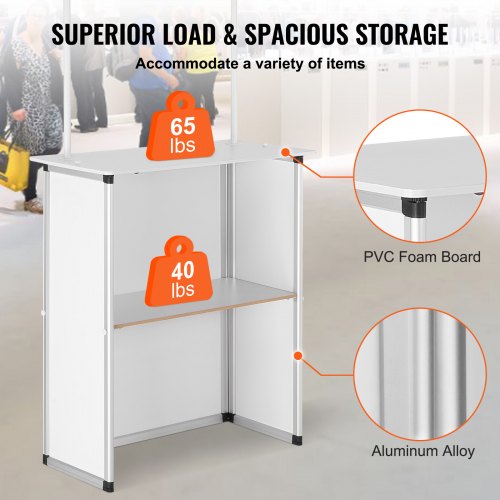 Promotion Counter Table Portable Tradeshow Podium Table 3091 x 1496 x
