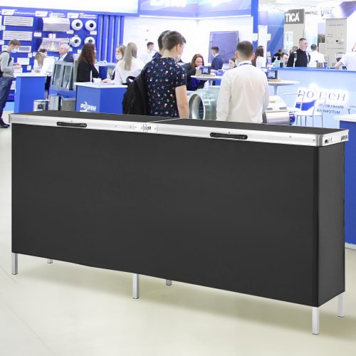 Extra Long Folding Portable Bar Table – Tradeshow Podium Table for Indoor