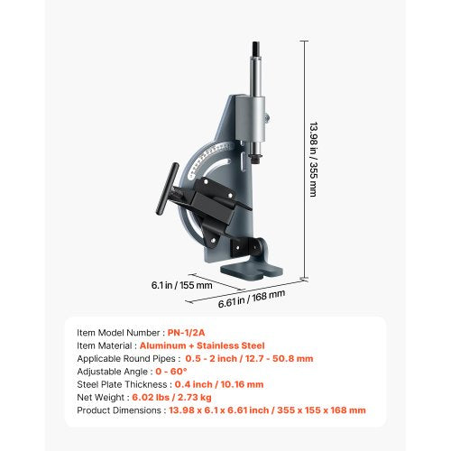 Pipe Notcher Tubing Notcher for 12 to 2inch Pipes Pipe Tube Notcher
