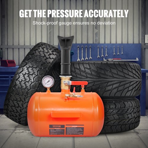Tire Bead Blaster 5 Gallon19L Capacity Includes Pressure Gauge Handle