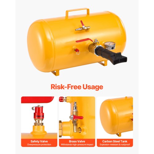 Air Tire Bead Seater 10 Gal 37.9 L Heavy Duty Tire Bead Blaster Tool