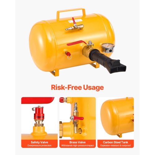 Air Tire Bead Seater 5 Gal 18.9 L Heavy Duty Tire Bead Blaster Tool