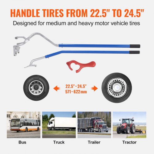 Truck Tire Changer Mount Demount 225245 in Radial Bias PlyTubeless Tire