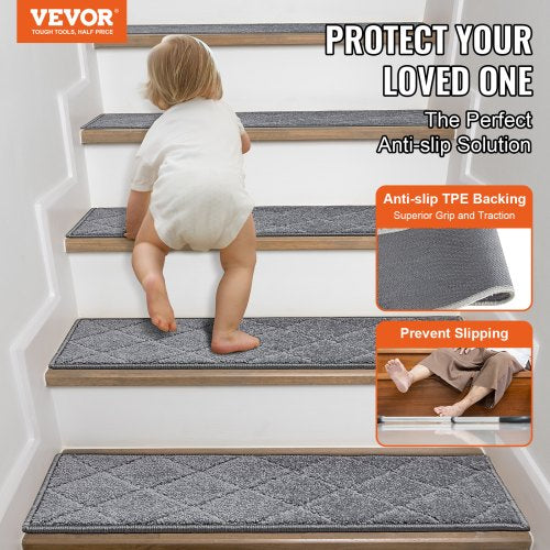 Stair Treads Stairs Carpet Non Slip 9 x 28 Indoor Stair Runner for Wooden Steps