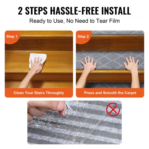 Stair Treads Stairs Carpet Non Slip 9 x 28 Indoor Stair Runner for Wooden Steps