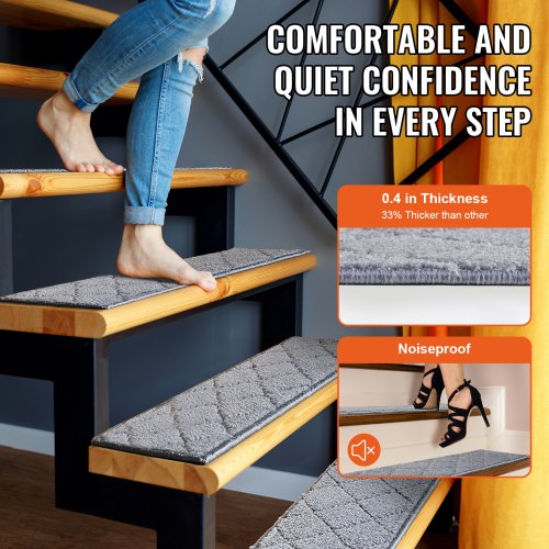 Stair Treads Stairs Carpet Non Slip 9 x 28 Indoor Stair Runner for Wooden Steps
