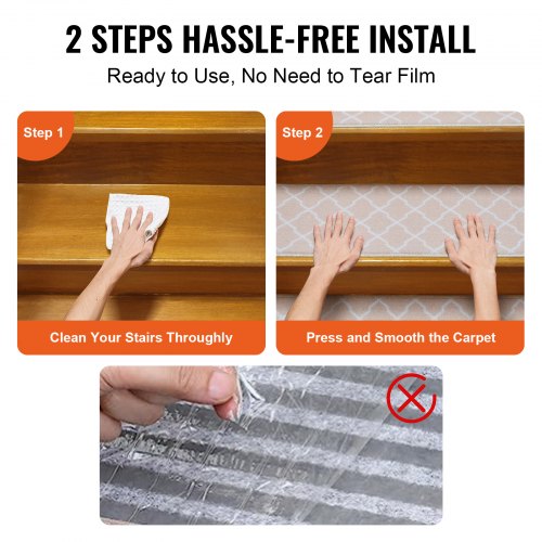 Stair Treads Stairs Carpet Non Slip 9 x 28 Indoor Stair Runner for Wooden Steps