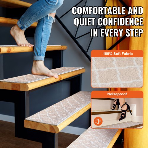 Stair Treads Stairs Carpet Non Slip 9 x 28 Indoor Stair Runner for Wooden Steps