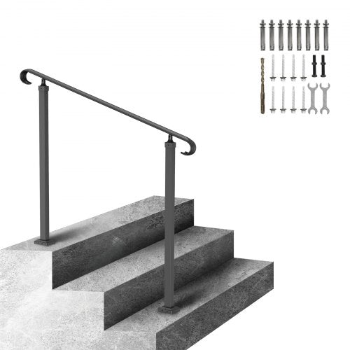 Handrails for Outdoor Steps Fit 13 Steps Wrought Iron Handrail Outdoor