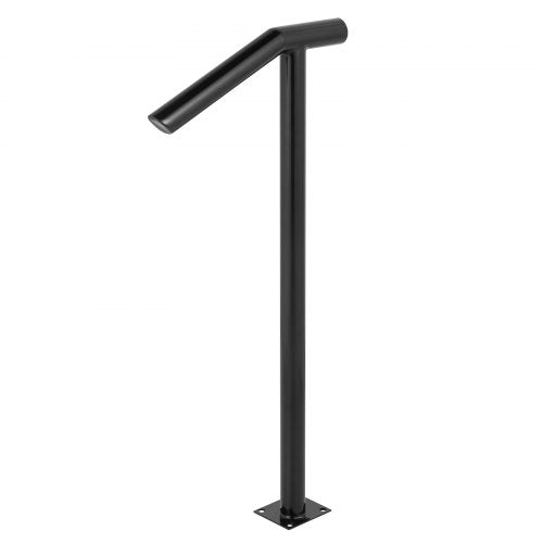 Single Post 12 Black Steel Railing 441LBS Capacity Baking Varnish Iron
