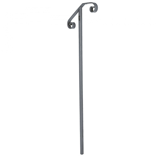 Single Post Handrail Wrought Iron Post Mount Step Grab Supports in Ground