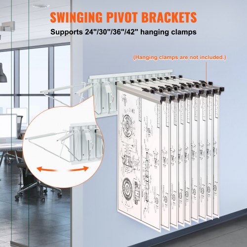 Wall Mount Blueprint Storage Rack – Holds up to 1200 Blueprints Hanging