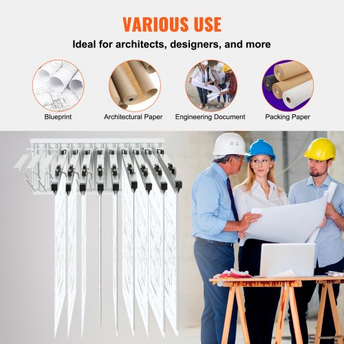 Wall Mount Blueprint Storage Rack – Holds up to 1200 Blueprints Hanging
